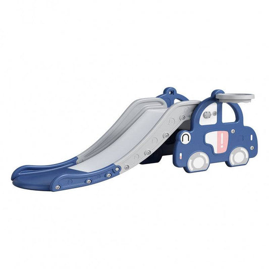 زحليقة علي شكل سيارة مع كرة سلة,أزرق - Ebuy.sa