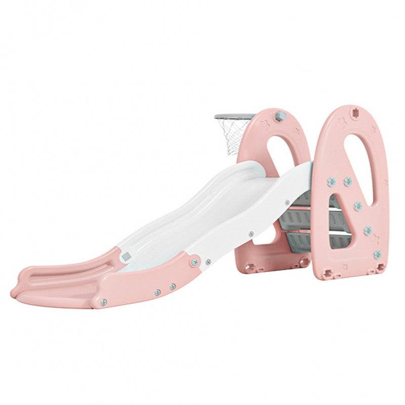 زحليقة علي شكل سحابة مع كرة سلة , 170*45*97.5 سم وردي - Ebuy.sa