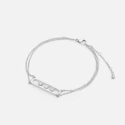 اسوارة نسائية بتصميم أنيق باللون الفضي - Ebuy.sa