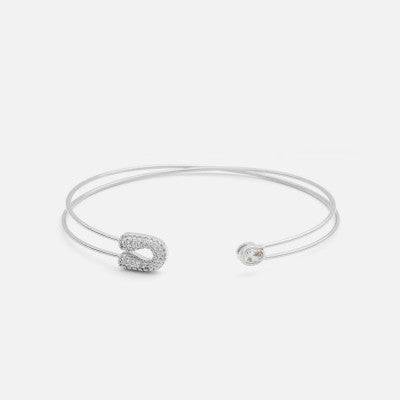 اسوارة نسائية بتصميم عصري بلون فضي - Ebuy.sa