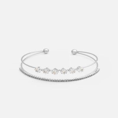 اسوارة نسائية بتصميم فاخر بلون فضي - Ebuy.sa