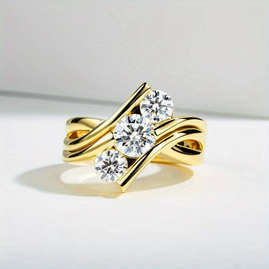 خاتم مويسانتي 2 قيراط من الفضة الخالصة 925 - Ebuy.sa