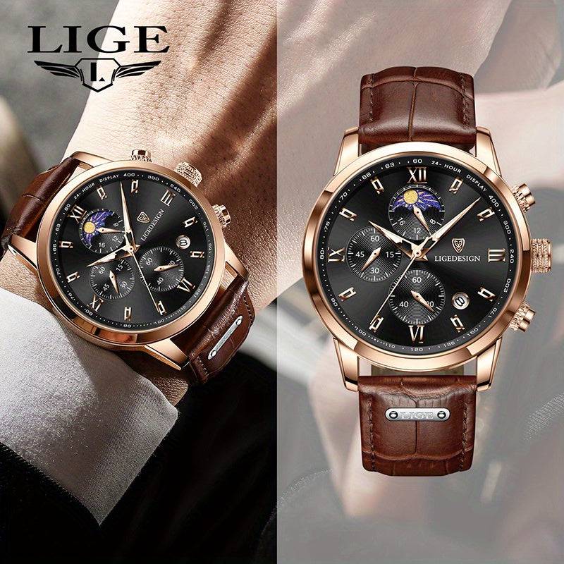 LIGE ساعة كوارتز للرجال من - Ebuy.sa