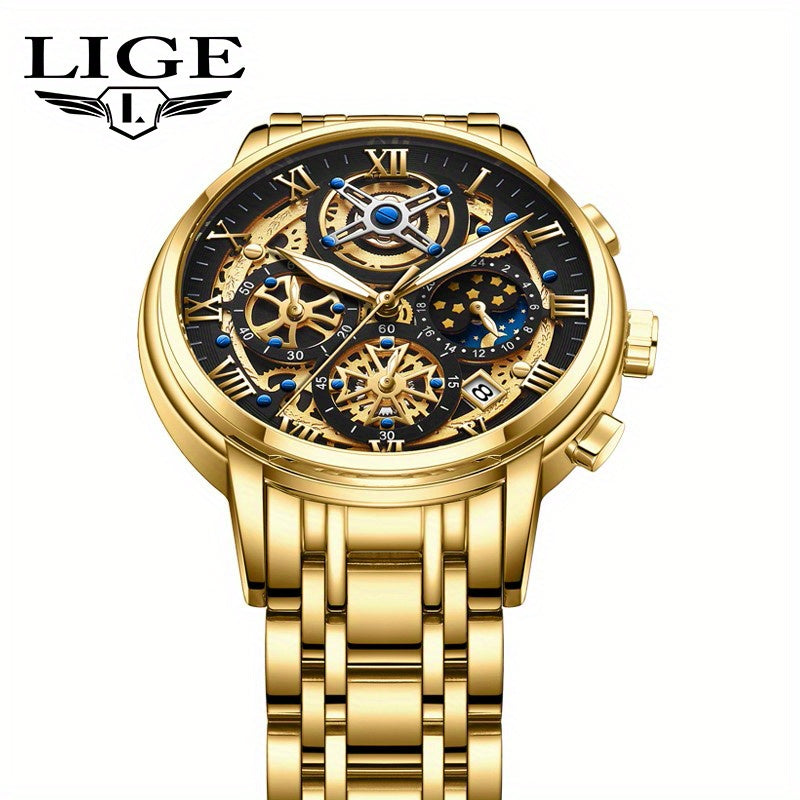 LIGEساعة كوارتز عصرية من