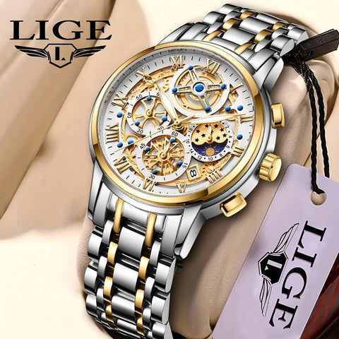 LIGEساعة كوارتز عصرية من