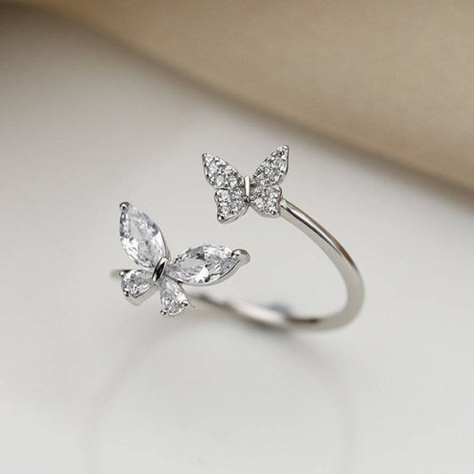 خاتم فراشة جديد من الفضة الاسترلينية 925 - Ebuy.sa