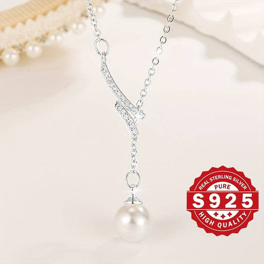 قلادة نسائية على شكل حرف من فضة 925 - Ebuy.sa