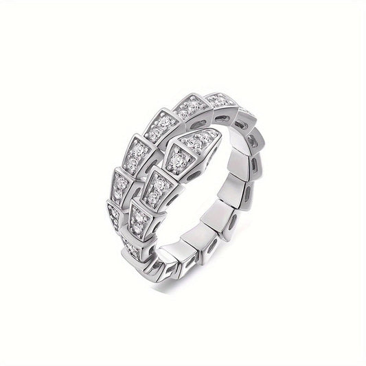 خاتم الثعبان من فضة عيار 925 - Ebuy.sa