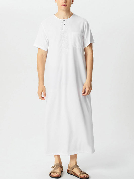 قطعة واحدة - قفطان رجالي كاجوال بأسلوب الشرق الأوسط الإسلامي - Ebuy.sa