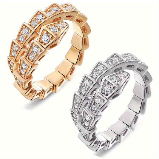 خاتم الثعبان من فضة عيار 925 - Ebuy.sa