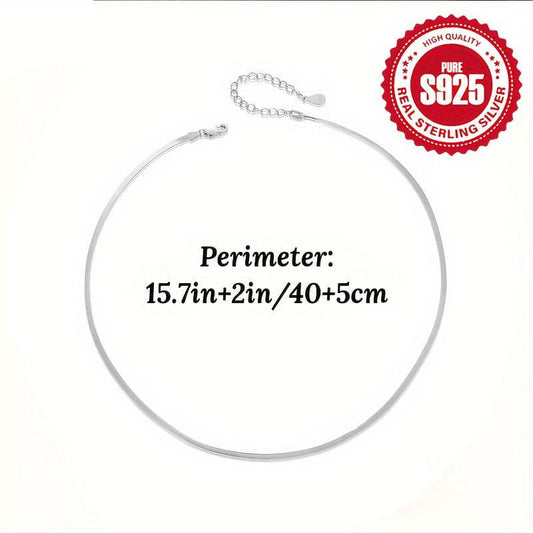 قلادة سلسلة الثعبان الأنيقة من فضة 925 المطلية - Ebuy.sa