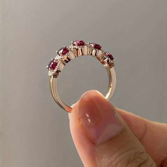 خاتم خطوبة للنساء من الفضة الخالصة S925 - Ebuy.sa