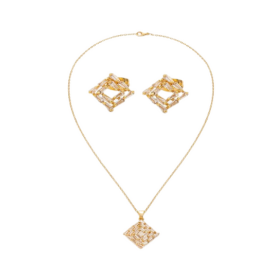 ‎ طقم نسائي ناعم باللون الذهبي - Ebuy.sa