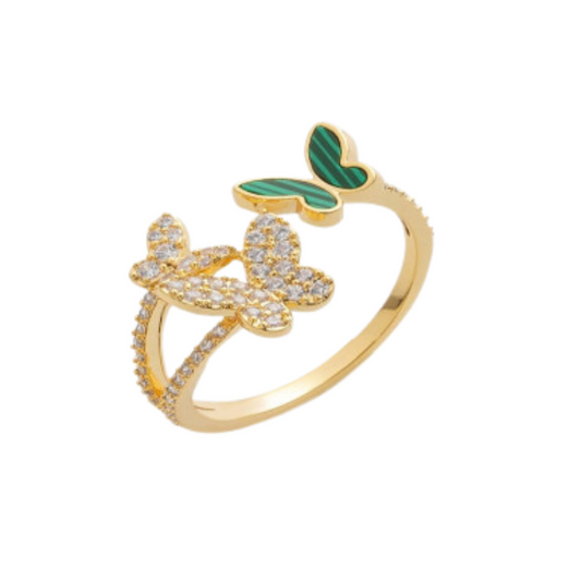 ‎ خاتم نسائي بتصميم ناعم بلون ذهبي - Ebuy.sa