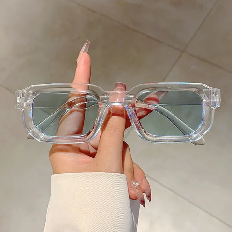 نظارة شمسية فاخرة بإطار مستطيل ريترو – حماية UV400 للجنسين