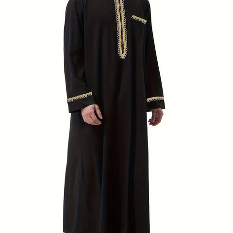 ثوب رجالي سعودي رمضاني – دِشداشة بأكمام طويلة، كندورة تقليدية للرجال، مثالية لشهر رمضان وعيد الأضحى. - Ebuy.sa