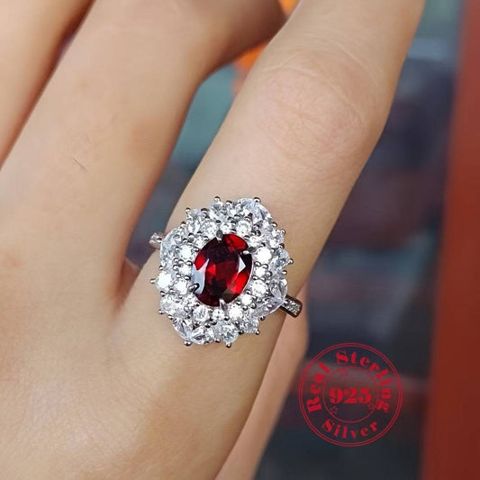 خاتم عتيق أنيق بحجر العقيق البيضاوي  المادة الرئيسية فضة 925 - Ebuy.sa