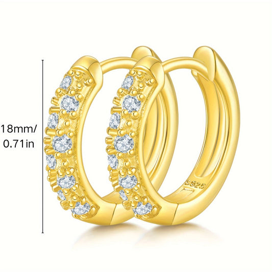 أقراط هووب من فضة استرلينية S925 - Ebuy.sa
