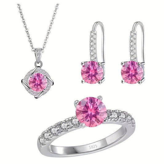 طقم مجوهرات أنيق من الفضة 925 للسيدات - Ebuy.sa