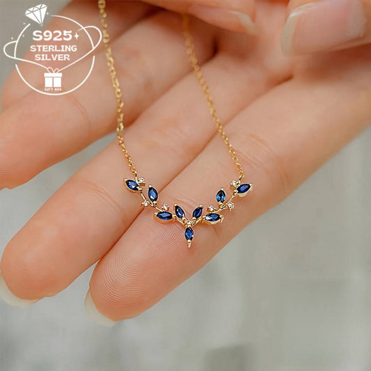 قلادة بتصميم قرون غزال من فضة 925 - Ebuy.sa