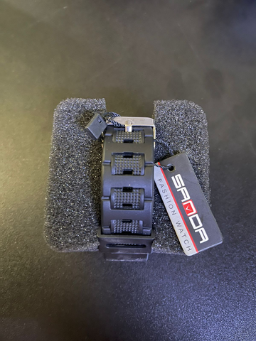 ساعة ساندا SANDA رياضية مقاومة للماء تصميم أسود